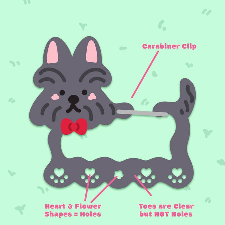 Cambrasine - Wholesale Keychain - Women's - Puppy Pal Acrylic Carabiner3