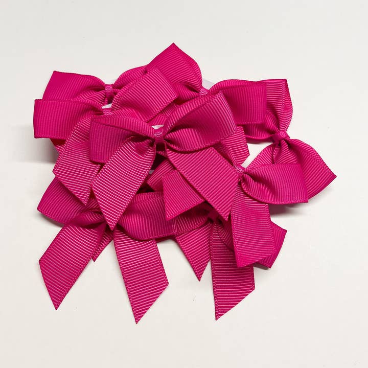 Rosa scuro - Fiocchi medi in gros grain per la vendita all'ingrosso da parte di TLLC Supplies