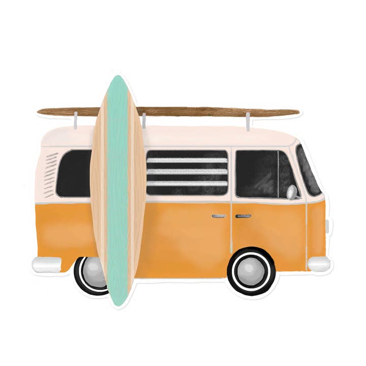 Surf Van Sticker for wholesale by Slightly Stationery