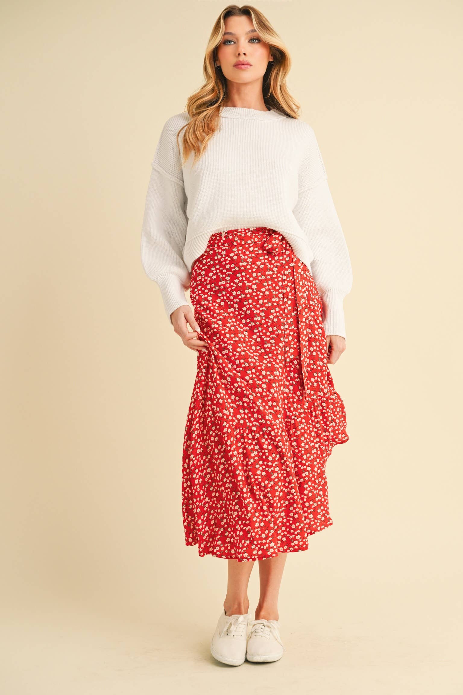 AEMI + CO - Wholesale Skirt - Women's - 7135FN Berti Floral Wrap Skirt16