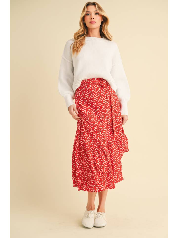 AEMI + CO - Wholesale Skirt - Women's - 7135FN Berti Floral Wrap Skirt16