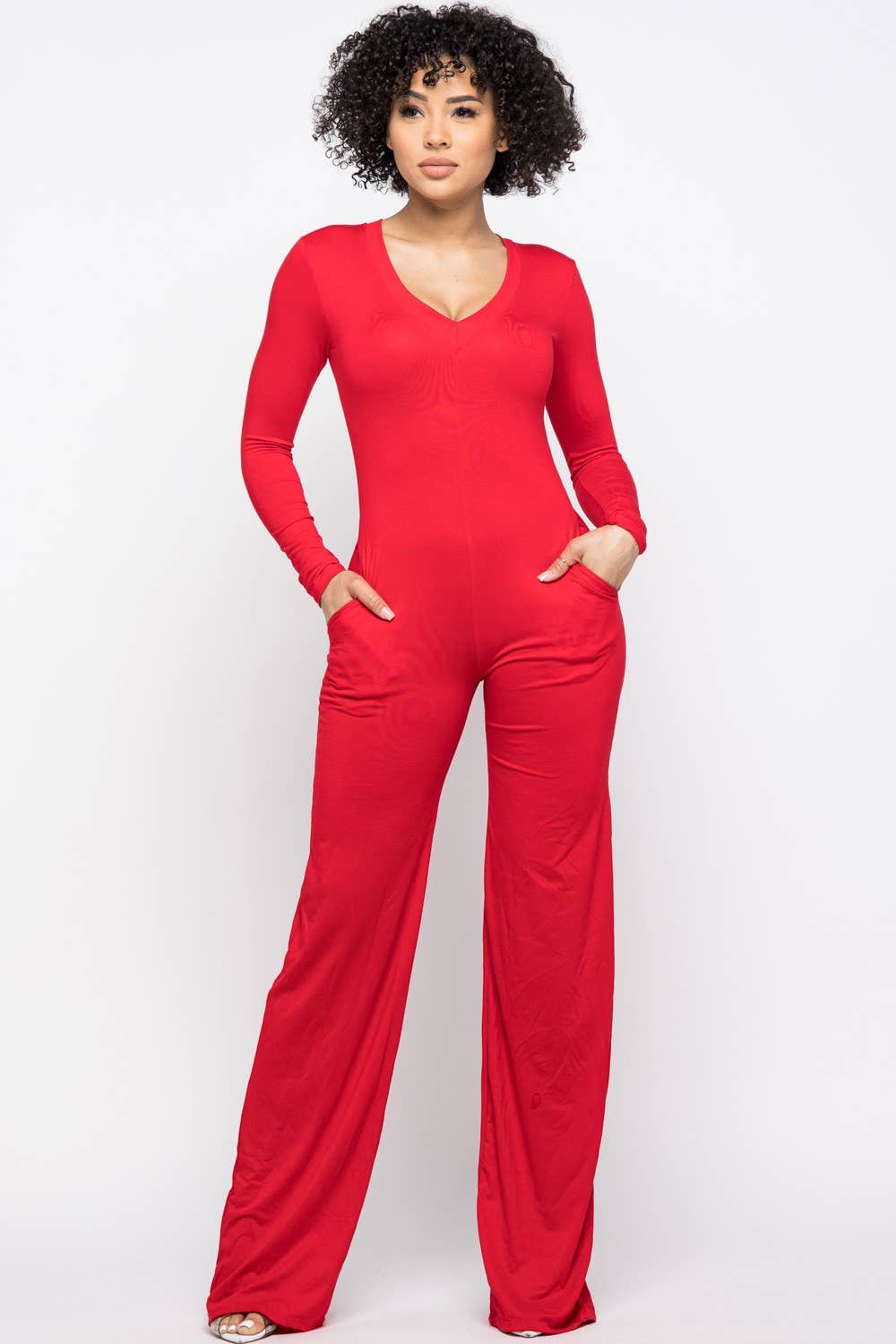 Boswell - Wholesale Jumpsuit - Women's - Bellbottom Jumpsuit With Side Pockets17