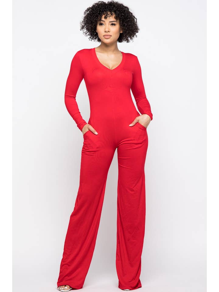 Boswell - Wholesale Jumpsuit - Women's - Bellbottom Jumpsuit With Side Pockets17