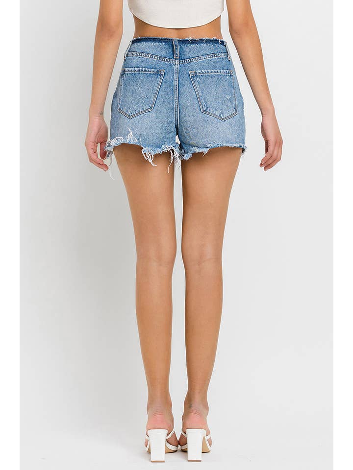 COMFY HIGH RISE BANDELSS DISTRESSED SHORTS BY4382 for wholesale on Faire1