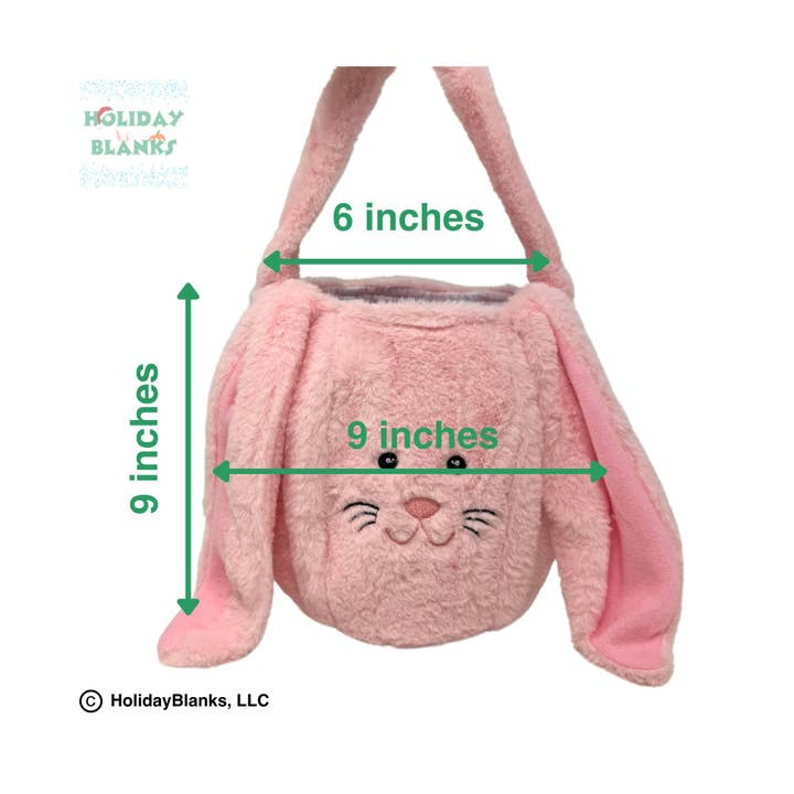 Holiday Blanks - Wholesale Basket - Kids & Baby - Furry Bunny Easter Egg Candy Basket Embroidery Blanks3