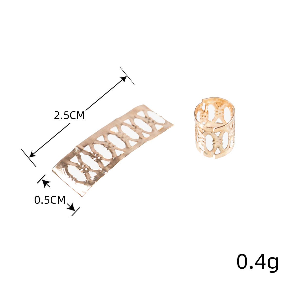 Lily Clothing - Wholesale Hair Accessories Set - Women's - Dreadlocks accessories Hollow iron ring ornaments3