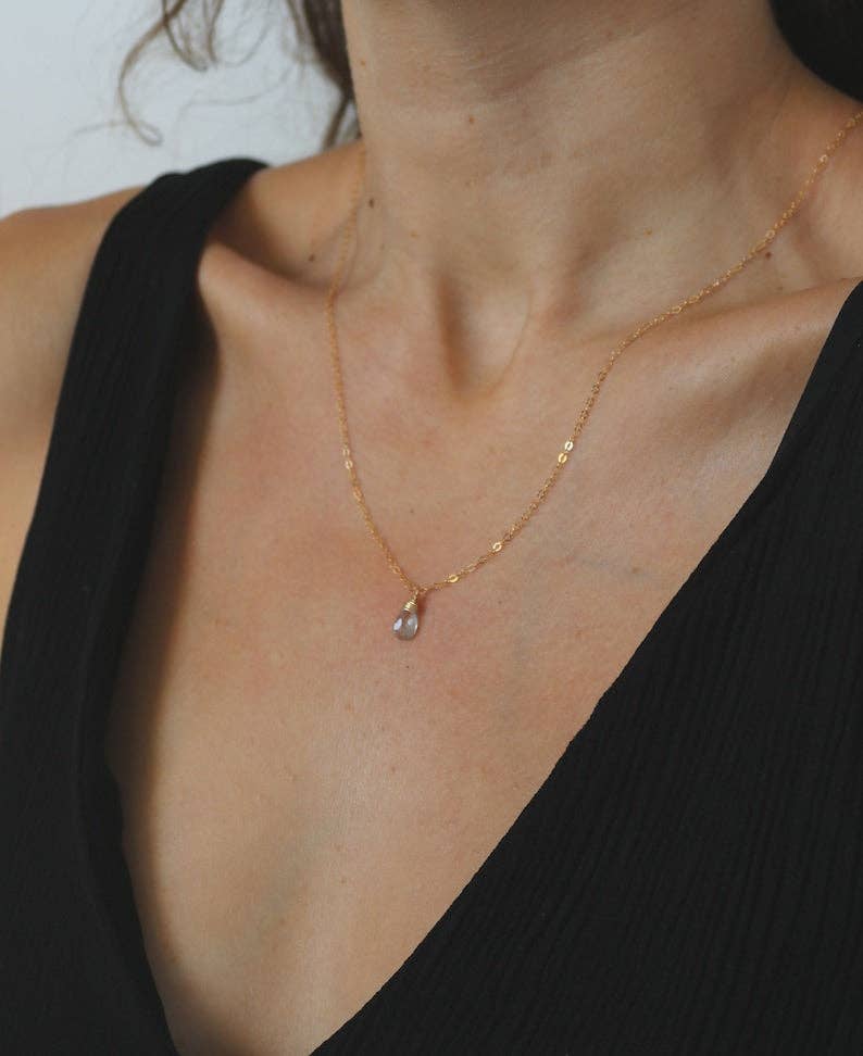 Positiva Jewelry – Großhandel Kette mit Anhänger/Charm – Silberkette mit Aquamarin Anhängern3