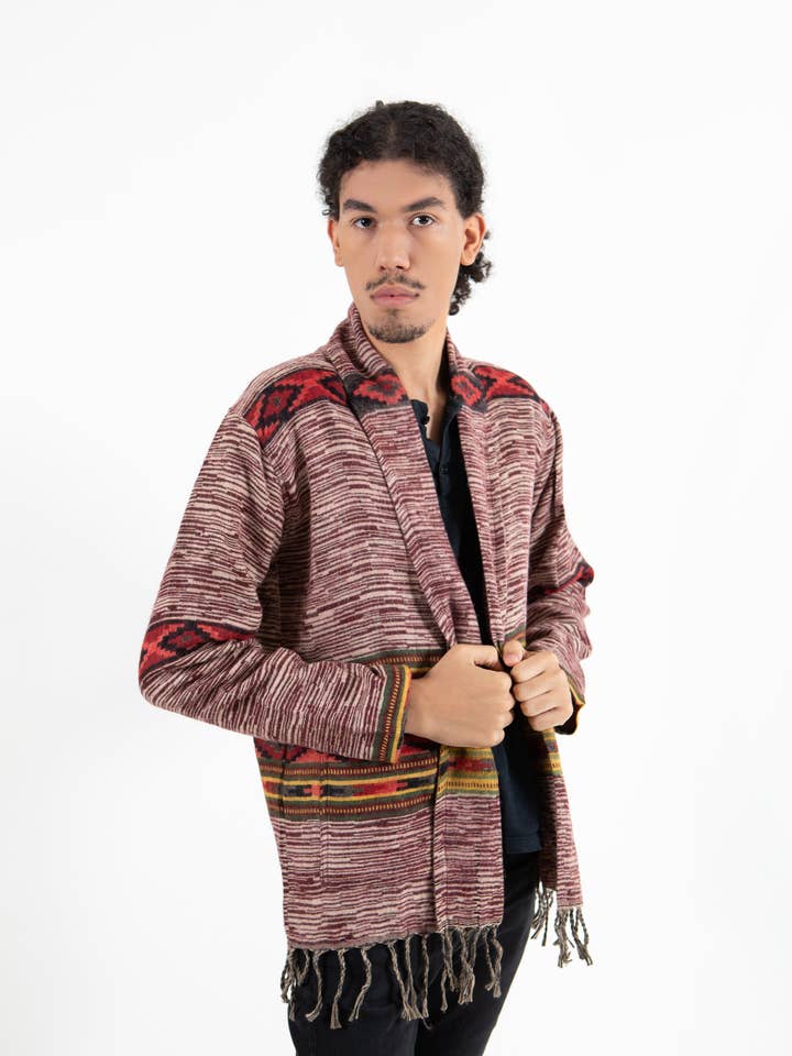 Mænds Southwestern Cardigan for engroshandel hos BHANTI