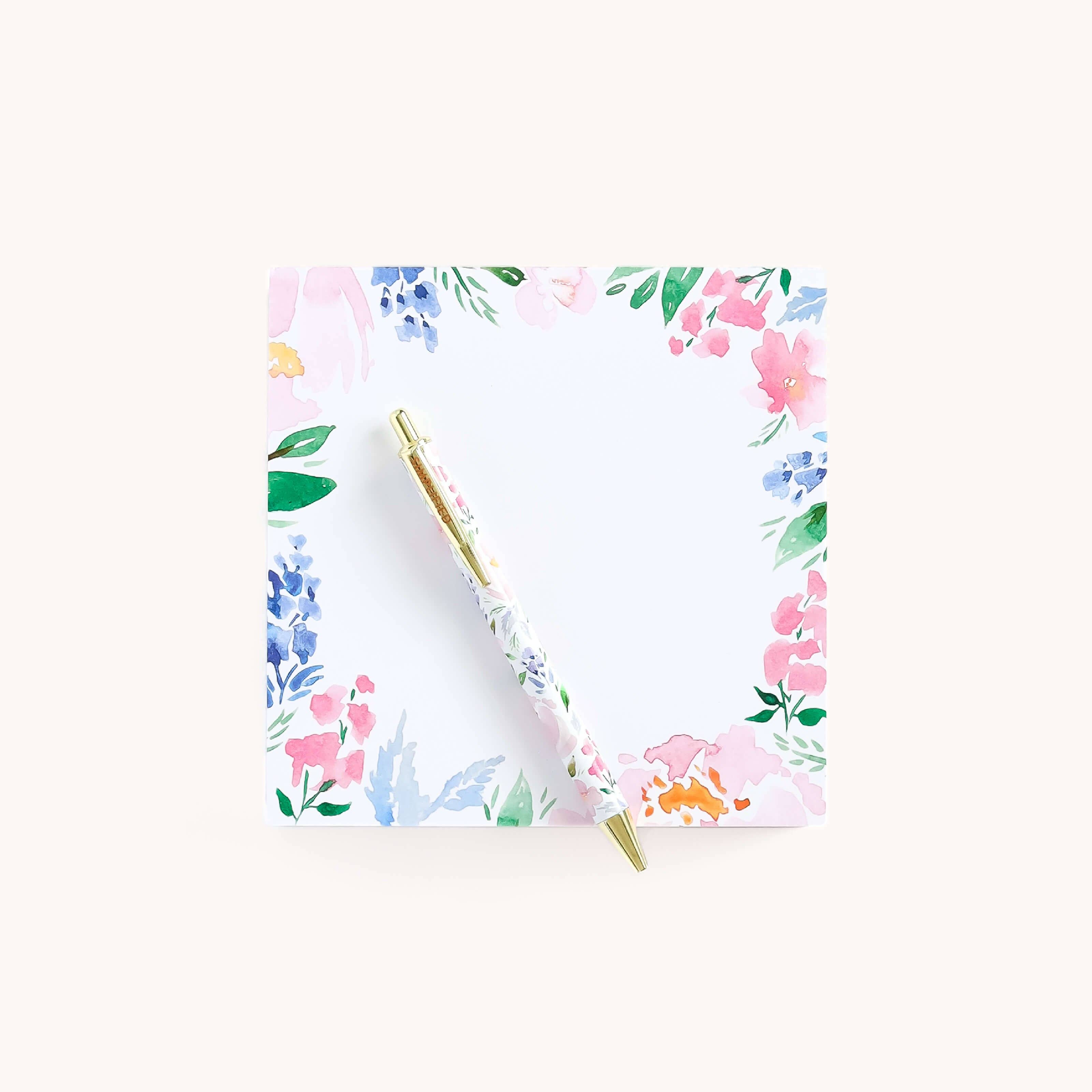 Simplified by Emily Ley - Wholesale Notepad - Square Notepad - Cottage Floral1