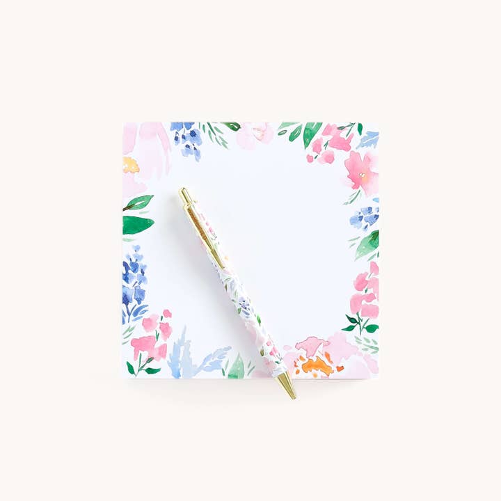Simplified by Emily Ley - Wholesale Notepad - Square Notepad - Cottage Floral1