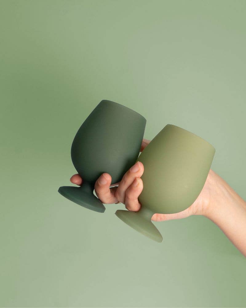 porter green | style + sustainability - Wholesale Wine Glass - Sage + Olive | Stemm | Silicone Unbreakable Wine Glasses5