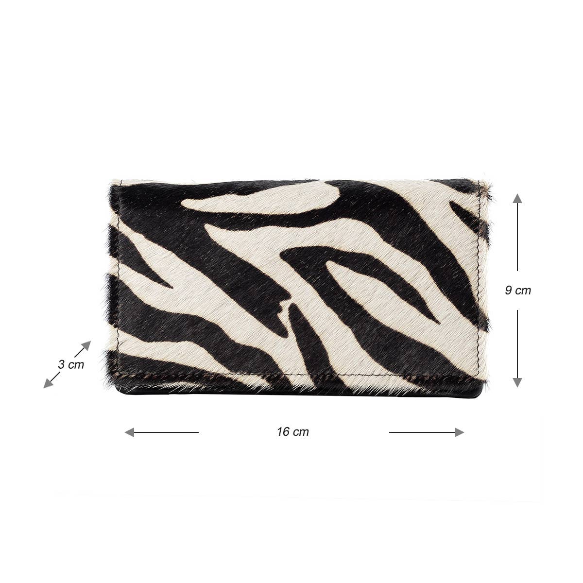 Arrigo - Wholesale Wallet - Women's - Leather Ladies Wallet RFID Black Leather Animal Print Fur15
