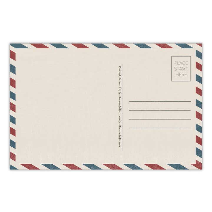 JessBecauseArtCo - Vendita all'ingrosso Cartoline - Saluti da La Jolla: cartolina retrò di San Diego2