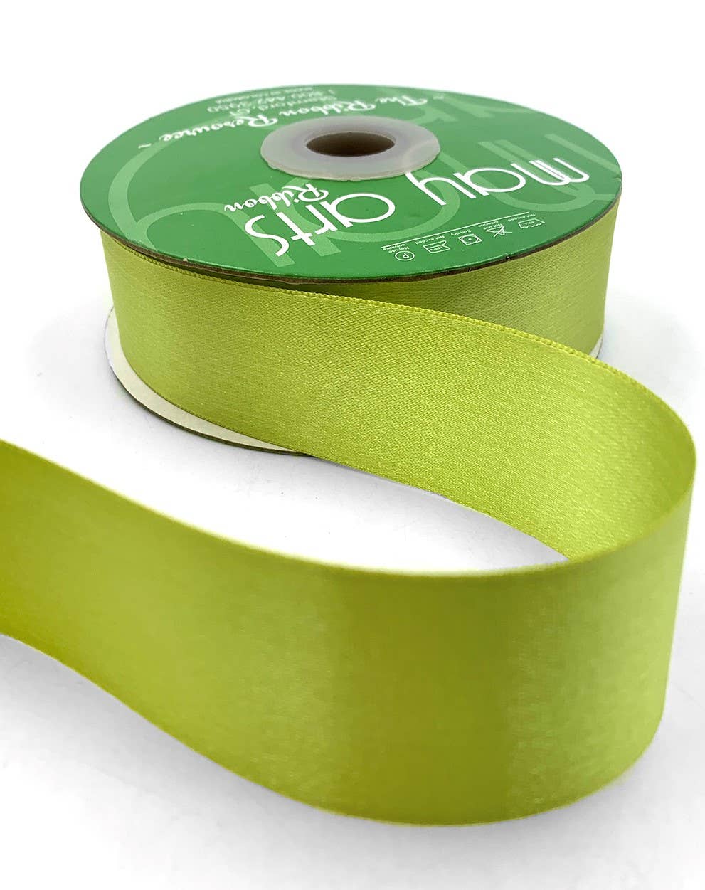 May Arts Ribbon - Wholesale Ribbon - Gift Wrapping - ~1.5" (38MM) Double Face Satin Ribbon, Celery Green