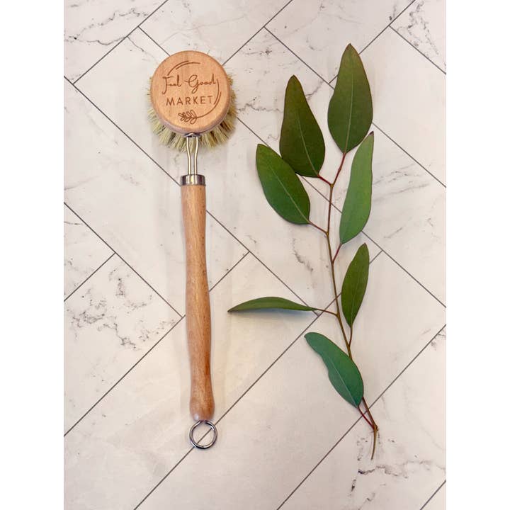 Mamas Handmade Sudsy Soaps - Wholesale Cleaning Brush - Long Handle Sisal Dish Brush with Replaceable Head