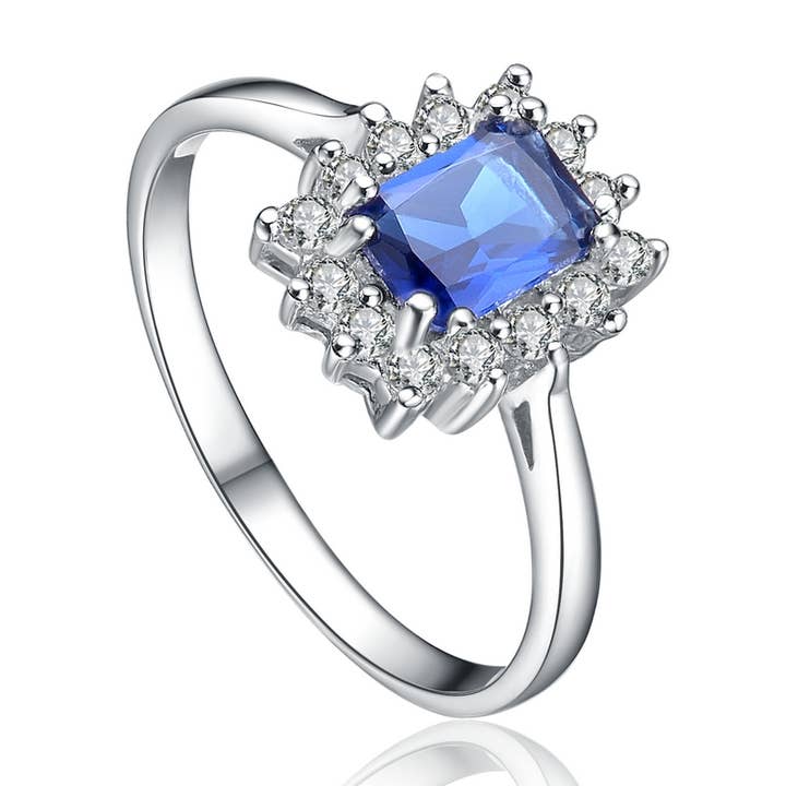 BAGUE CARRÉE CZ (2667-S) pour la vente par Genevive