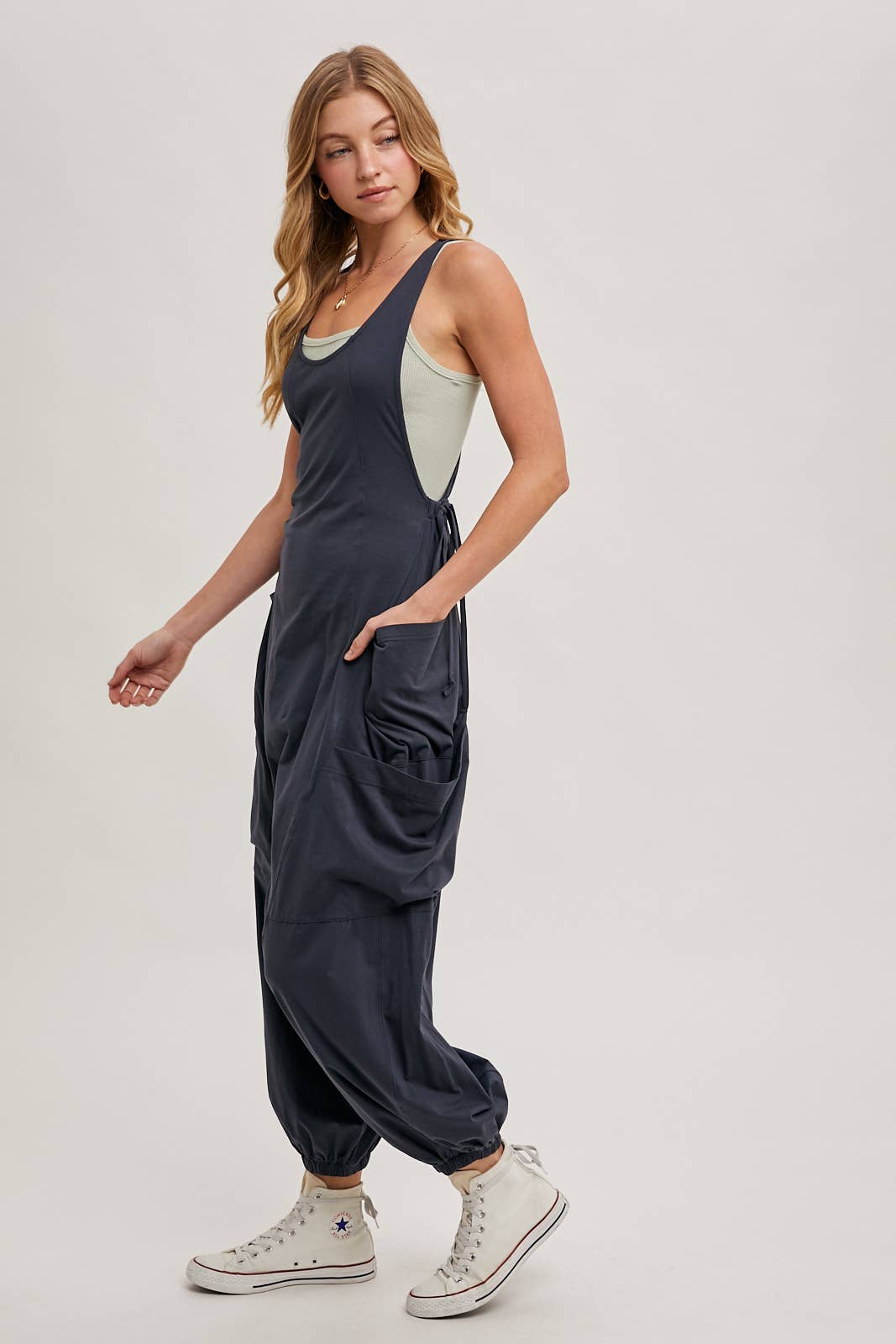 Bluivy - Wholesale Jumpsuit - Women's - RELAXED FIT BEGGY PANTS JUMPSUIT WITH POCKETS3