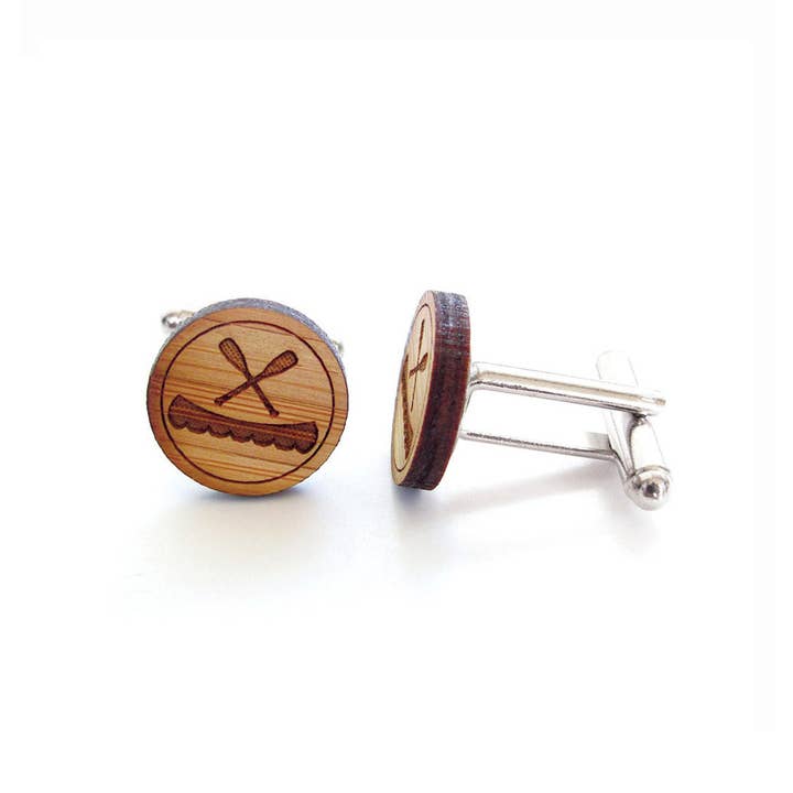Cabin + Cub - Wholesale Cufflinks - Bamboo Cufflinks - Canoe2