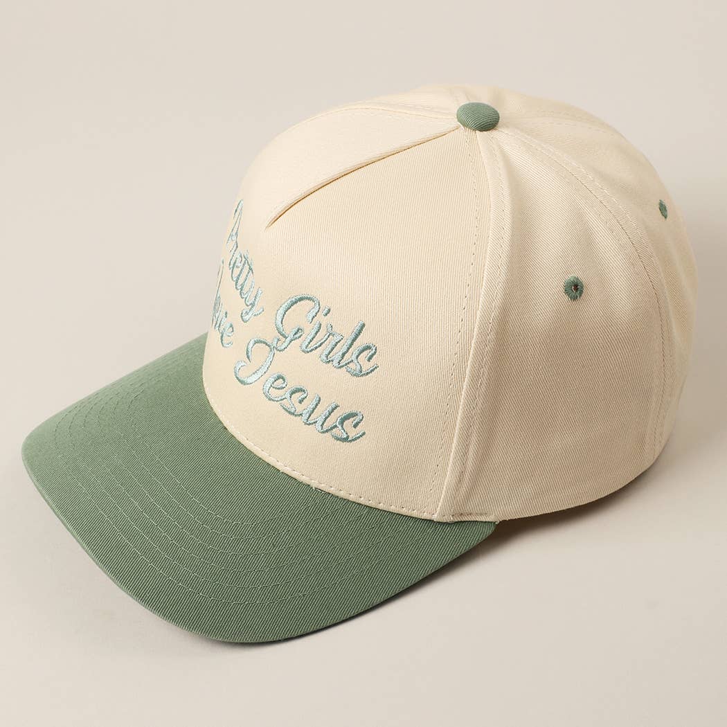 Fashion City - Vente Casquette de camionneur – femme - Casquette de camionneur brodée "Les jolies filles aiment Jésus"20