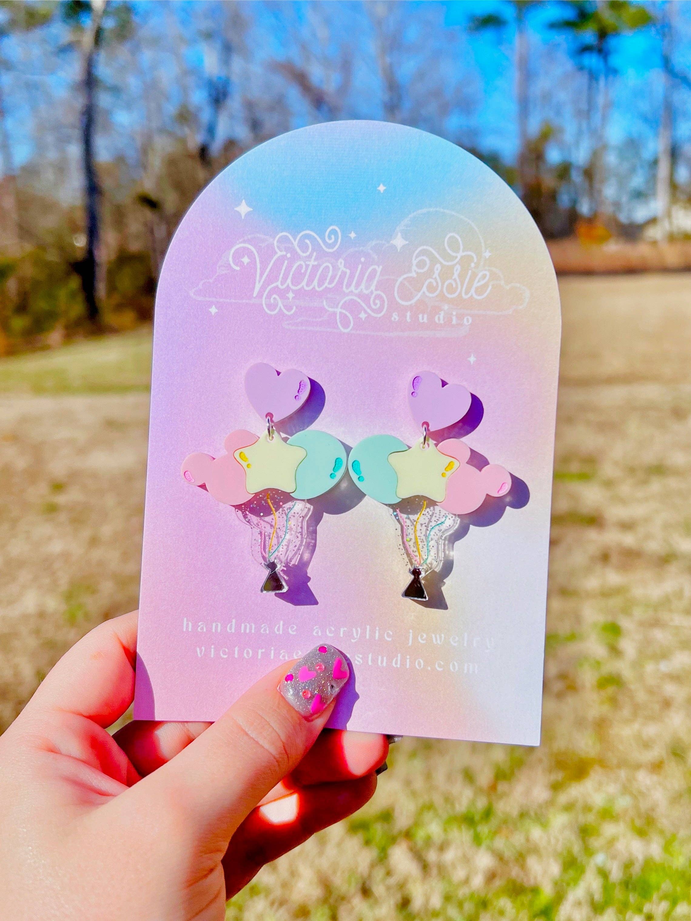 Victoria Essie Studio - Wholesale Stud/Post Earrings - Birthday Balloon Earrings0