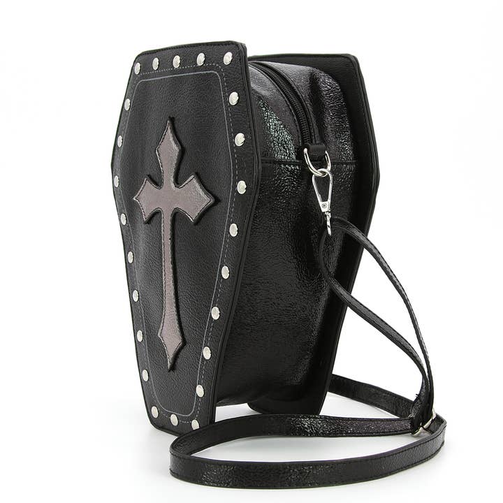 COMECO INC - Wholesale Crossbody Bag - Women's - Metallic Cross Coffin Bag