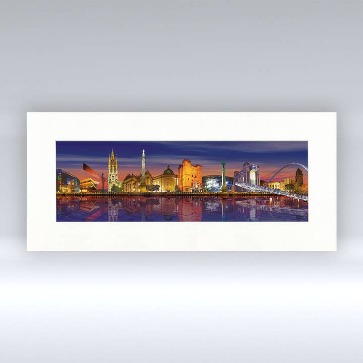 Newcastle Night - Mounted Print for wholesale by Pureminted