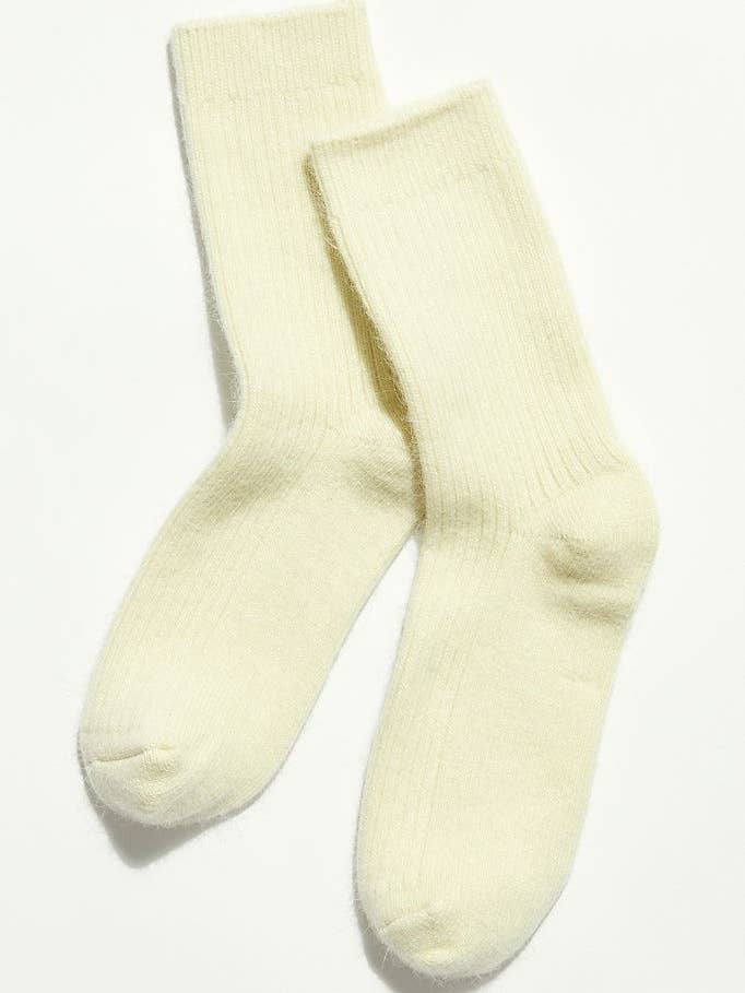 Cashmere Cloud Sok - Creme Brûlée voor wholesale door High Heel Jungle