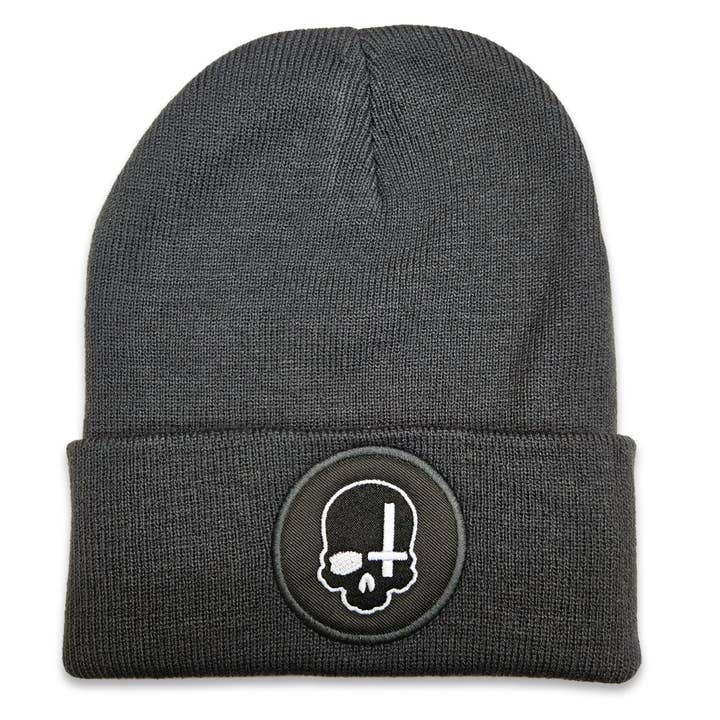Skull Cross Patch Beanie for wholesale by Toxico