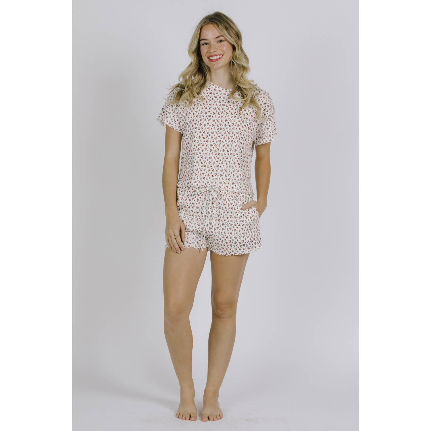 IVOIRE/ROUGE/VERT BTP1839- ENSEMBLE DE SALON DITSY FLORAL en vente sur Faire8