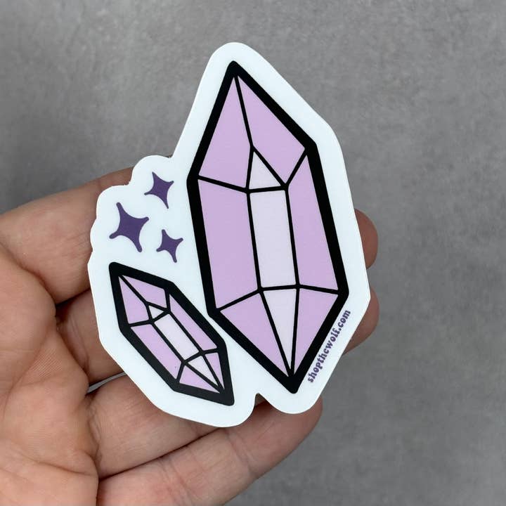 Klistermærke - Pink Crystal for engroshandel hos The Wolfshop