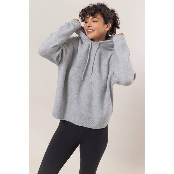 HYFVE - Wholesale Hoodie - Women's - DZ24F530-Drawstring Hoodie Sweater