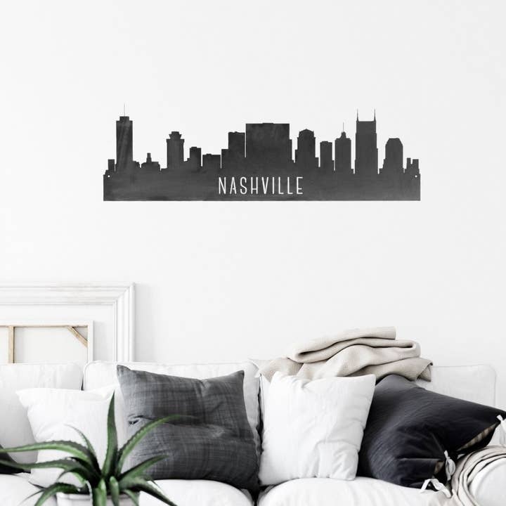 Highland Ridge | Handmade Home Decor - Wholesale Wall Accent - Nashville Skyline Metal Art