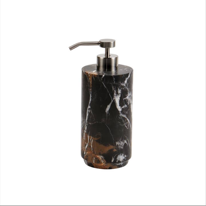 Marble Crafter - Wholesale Soap Dispenser - Eris Collection Black & Gold Marble - Soap Dispenser