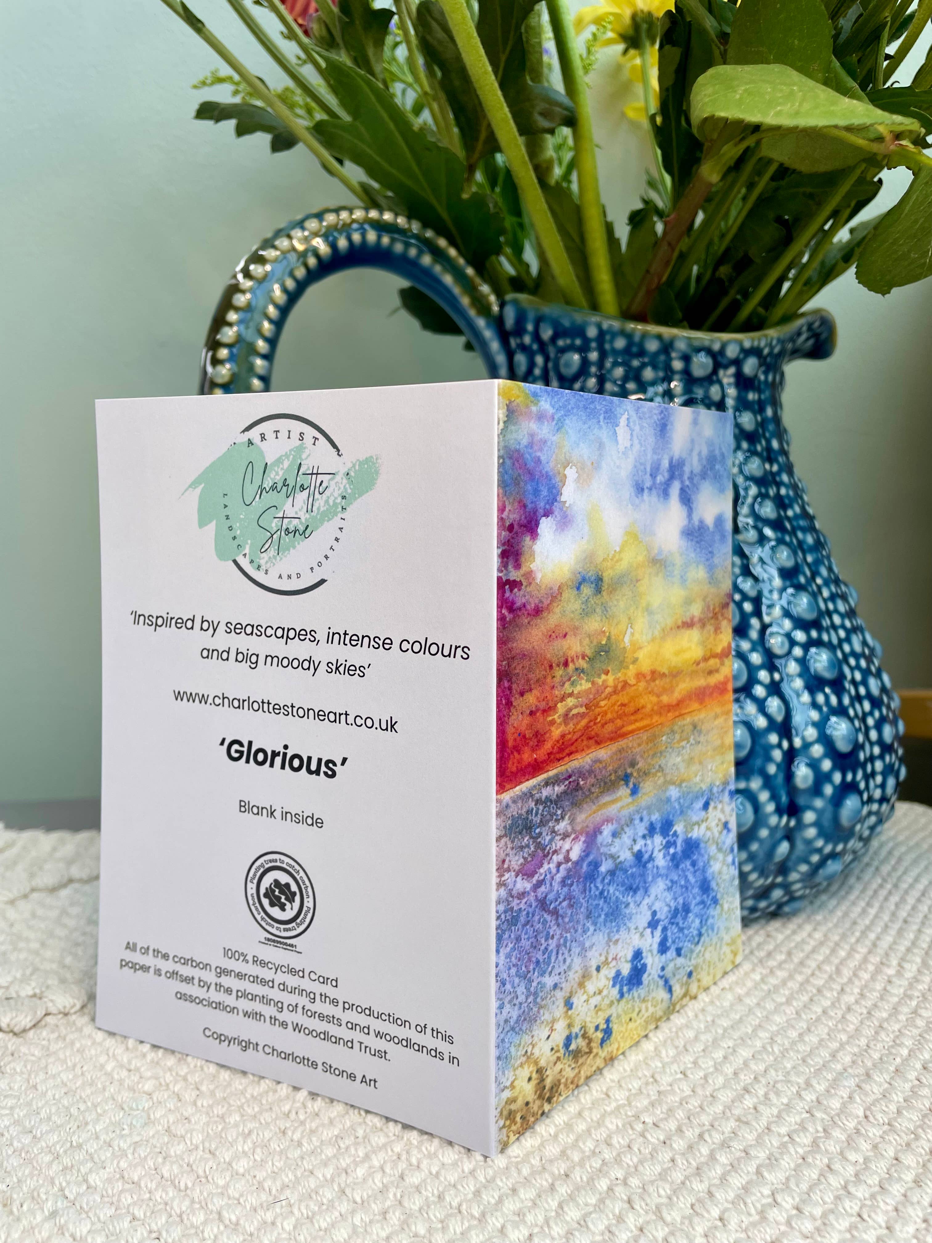 Charlotte Stone Art – wholesale Everyday greeting card – Glorious Art Greeting Card- Coastal Eco Friendly Blank3