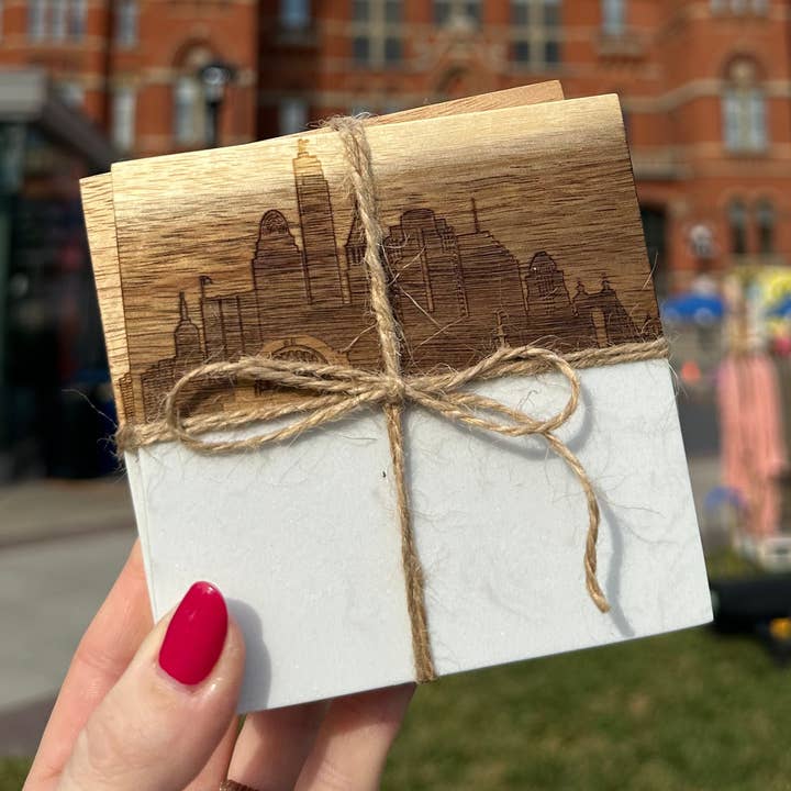 Skyline Coasters for wholesale by Wilkerson Handmade