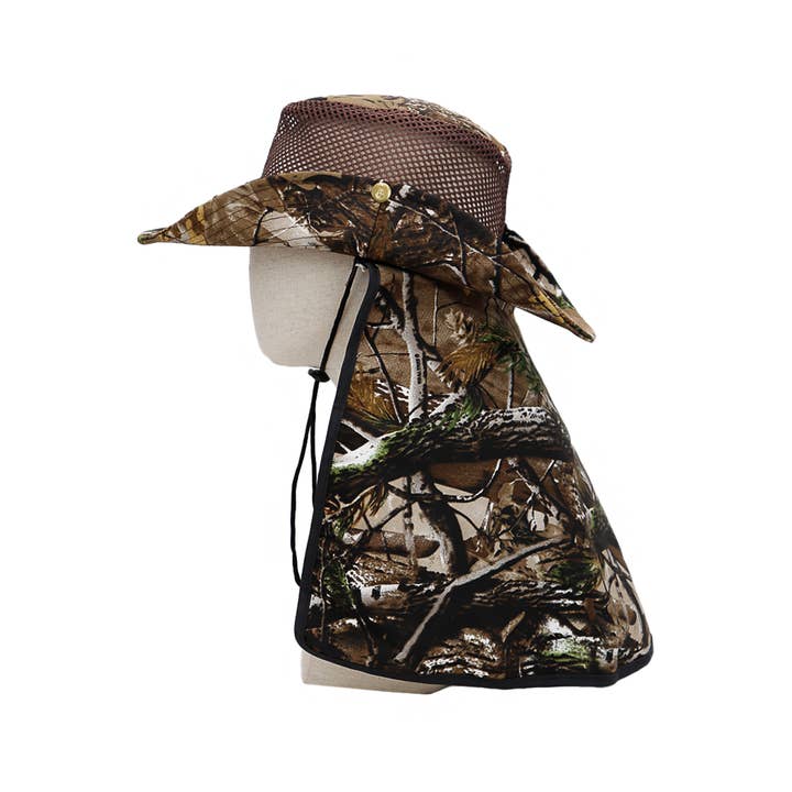 Cap Zone – Großhandel Kreissäge-Hut – Damen – Forest Hunt Fischerhut „Boonie“ aus Netzstoff in Camouflage-Optik