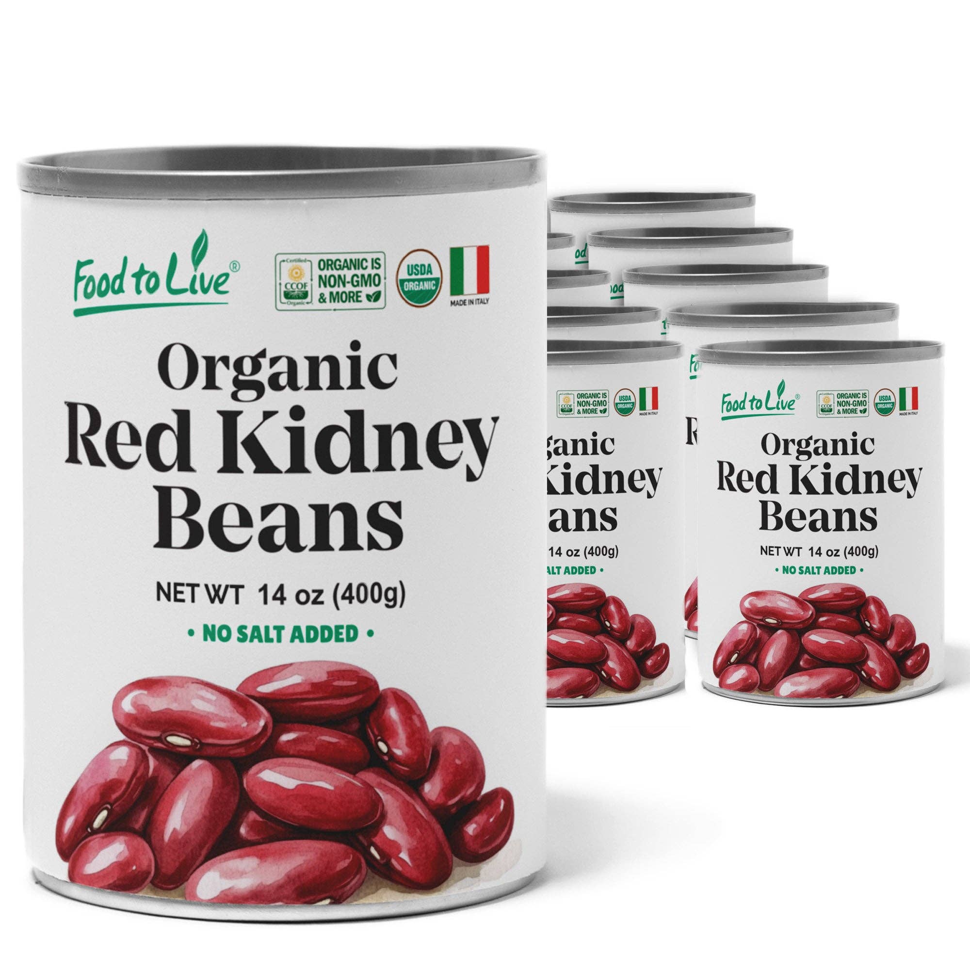 Food To Live - Wholesale Beans - Organic Canned Red Kidney Beans – Unsalted, Non-GMO, Vegan. Ready to Eat. Perfect for Salads, Soups, Pasta e Fagioli. Wholesale – by Food to live11