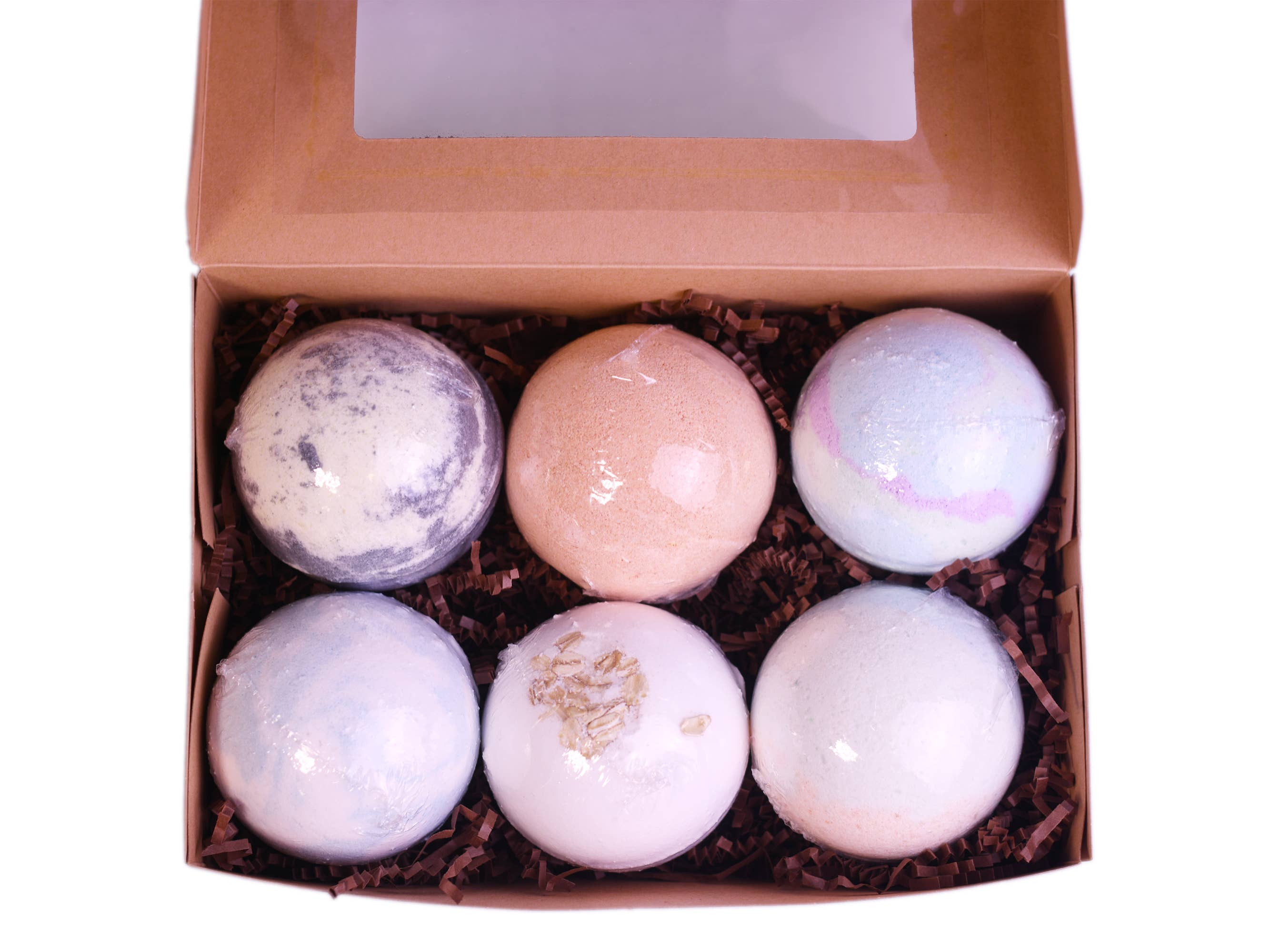 Brick Oven SoapWorks - Wholesale Bath Bomb/Fizz - Assorted Bath Bombs for Men Giftset Set of 6 Large 8oz2