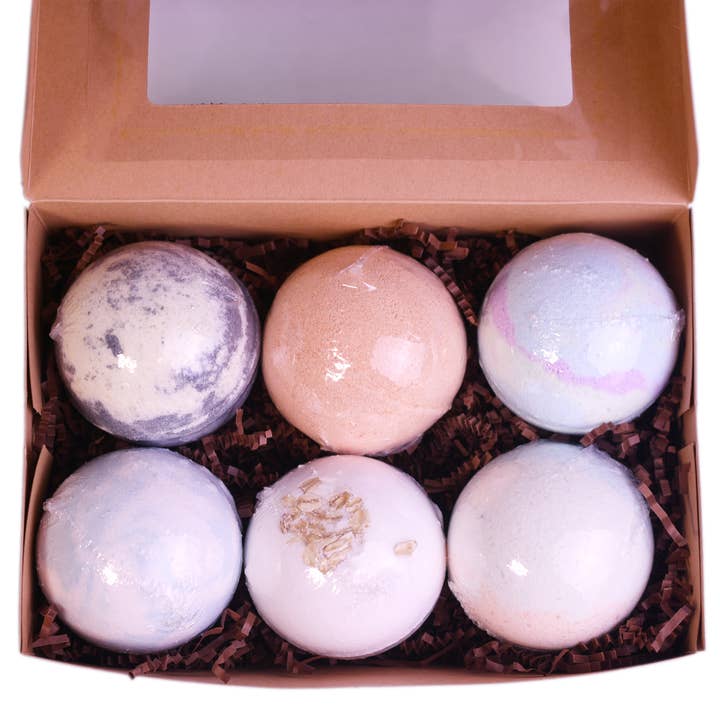 Brick Oven SoapWorks - Wholesale Bath Bomb/Fizz - Assorted Bath Bombs for Men Giftset Set of 6 Large 8oz2