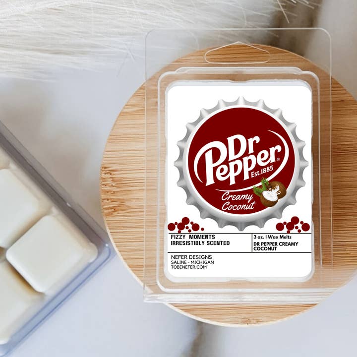 Nefer Designer Candles & Home Decor - Vente Bougie en bocal - Bougie crémeuse à la noix de coco Dr Pepper4