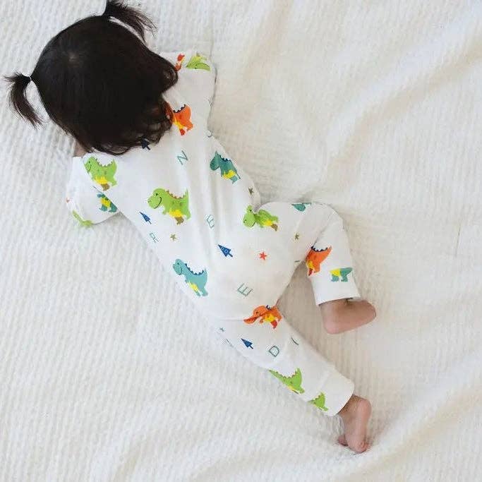 Snuggle Buds - Wholesale Sleepsuit - Baby - Dino Dreams Zipped Onesie (0–12 Months) – 100% Cotton Muslin Baby Sleepwear2