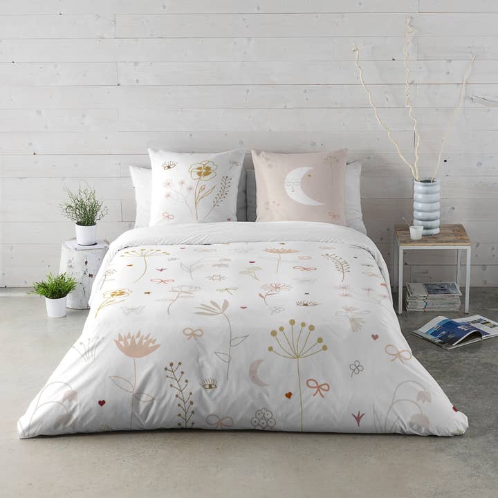 FLOWERS CHAO Duvet cover 2 pcs. - HEI for wholesale by Creaciones Euromoda SL (Naturals Home)