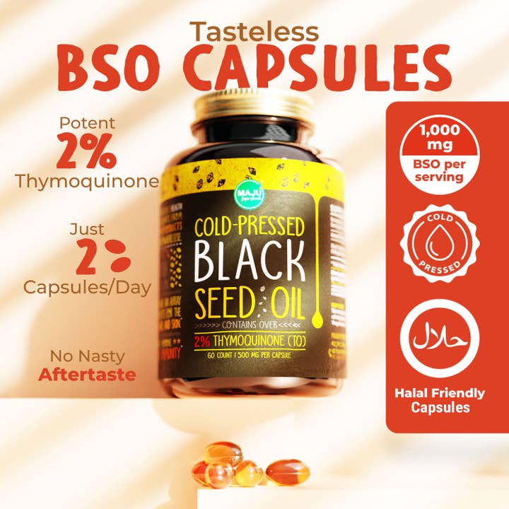 Maju Superfoods - Wholesale Oral Supplement/Vitamin - MAJU Black Seed Oil Capsules (60ct)