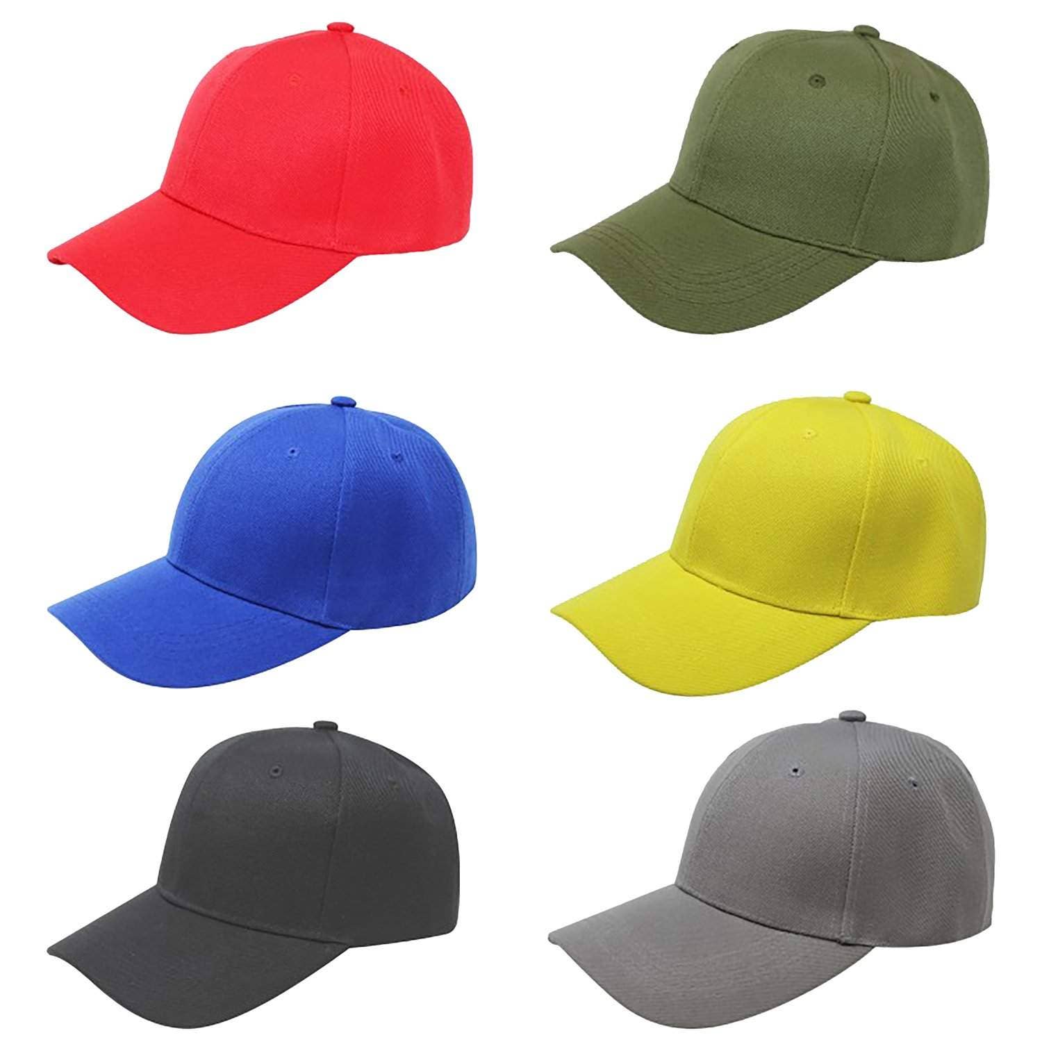 Bandanas Wholesale - Wholesale Baseball Cap - Unisex - 15 Pack Plain Adjustable Polyester Baseball Caps6