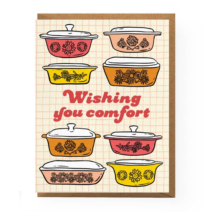 Cartão de simpatia Comfort Casserole por atacado de Boss Dotty Paper Co.