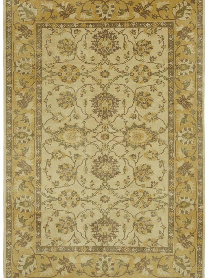 7x10 Beige Oushak Tapijt - 42199 voor wholesale door RUG N CARPET