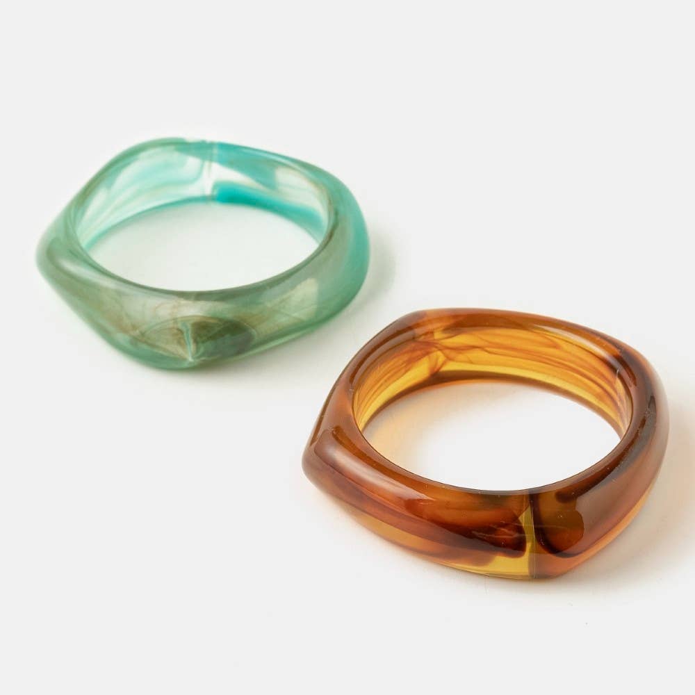 Collections by Fame Accessories - Wholesale Bangle Bracelet - Translucent Chunky Bangle Bracelet2