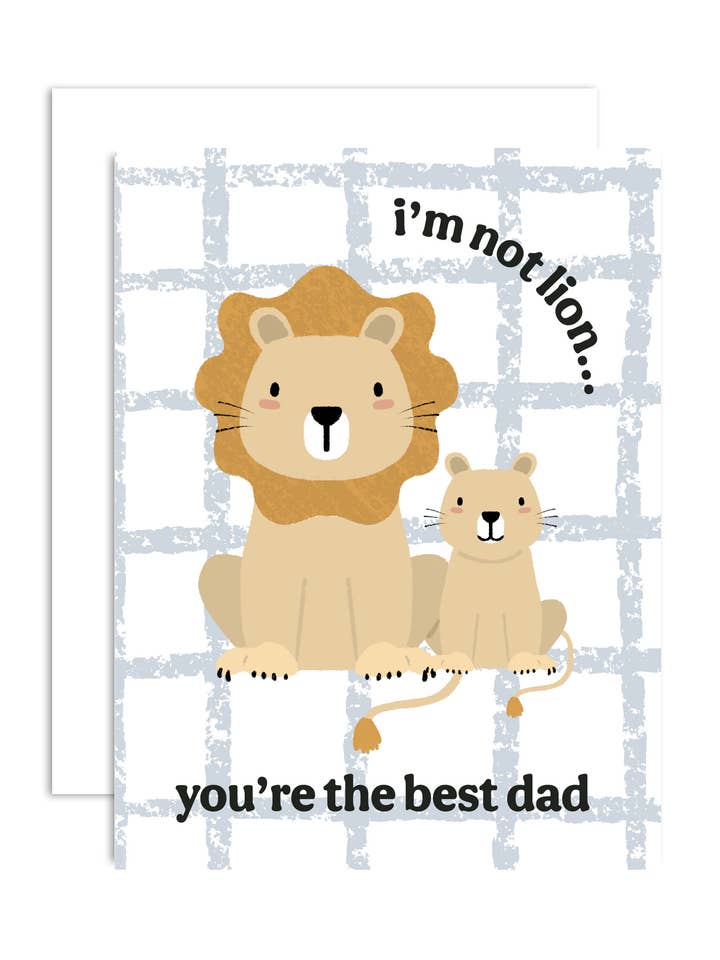 Não o Pai Leão - Cartão de Dia dos Pais por atacado de peach & paperie