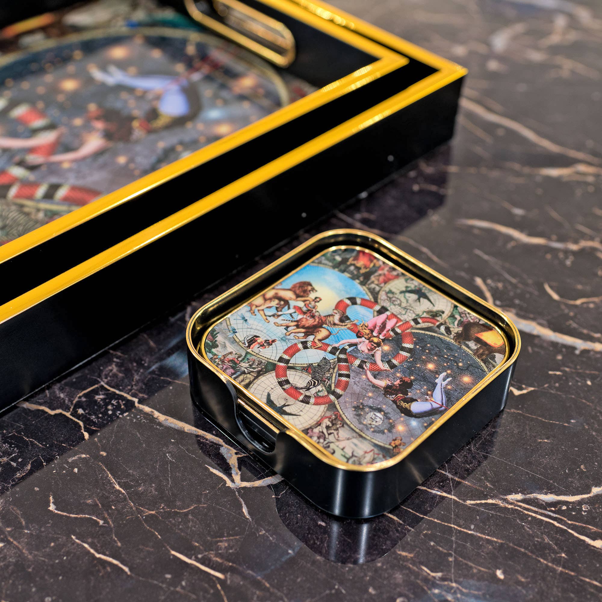 Febland - Wholesale Coasters - Myrtle and Mary Square Le Cirque Du Monde Coasters3