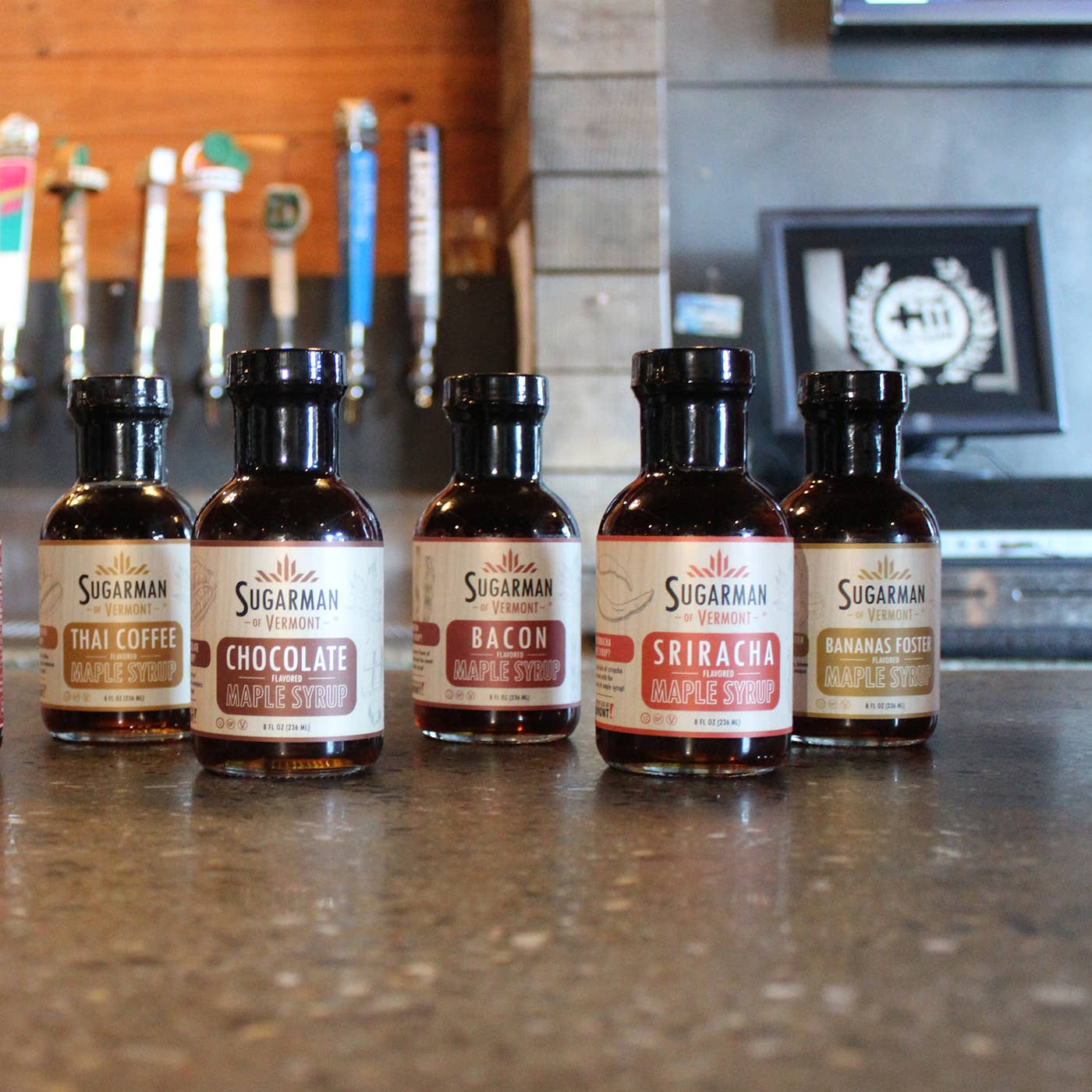 Sugarman of Vermont - Wholesale Maple Syrup - Bacon Flavored Maple Syrup, 8 fl. oz. (12/case)3